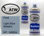 Preview: Ford, Light Blue Metallic, M7 / M6854: 400ml Sprühdose + 400ml Klarlack - Set, von ATW Autoteile West.